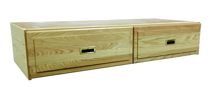 Woodcrest 2 Drawer Under Bed Unit - Side by Side, Extra Heavy Duty, 60"W